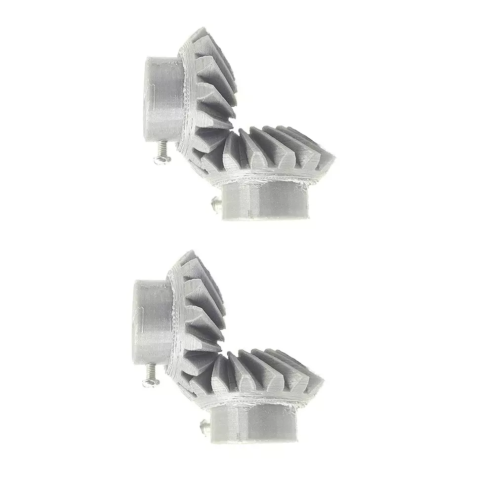 Invento 3D Printed Bevel Gear Plastic Helical 16 Teeth 43 mm Outer Diameter 2.5 Module Grey, ISC 1902-Y1 (Pack of 2 Pair)