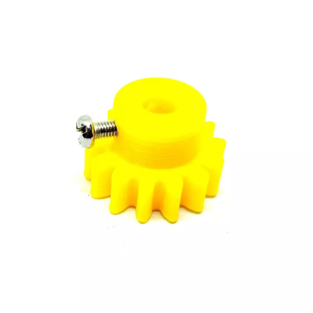 Invento 3D Printed Spur Gear Plastic 14 Teeth 24 mm Outer Diameter 1.5 Module Yellow, ISC 2035-C (Pack of 6 Pcs)