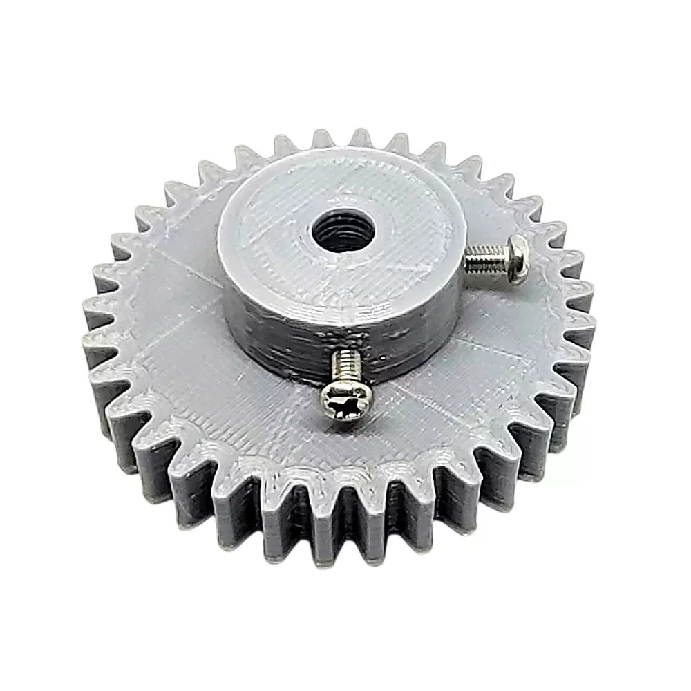 Invento 3D Printed Spur Gear Plastic 34 Teeth 1.5 Module 54 mm Outer Diameter 5 mm Compatible Shaft Size, ISC 2040-2E (Pack of 10 Pcs)