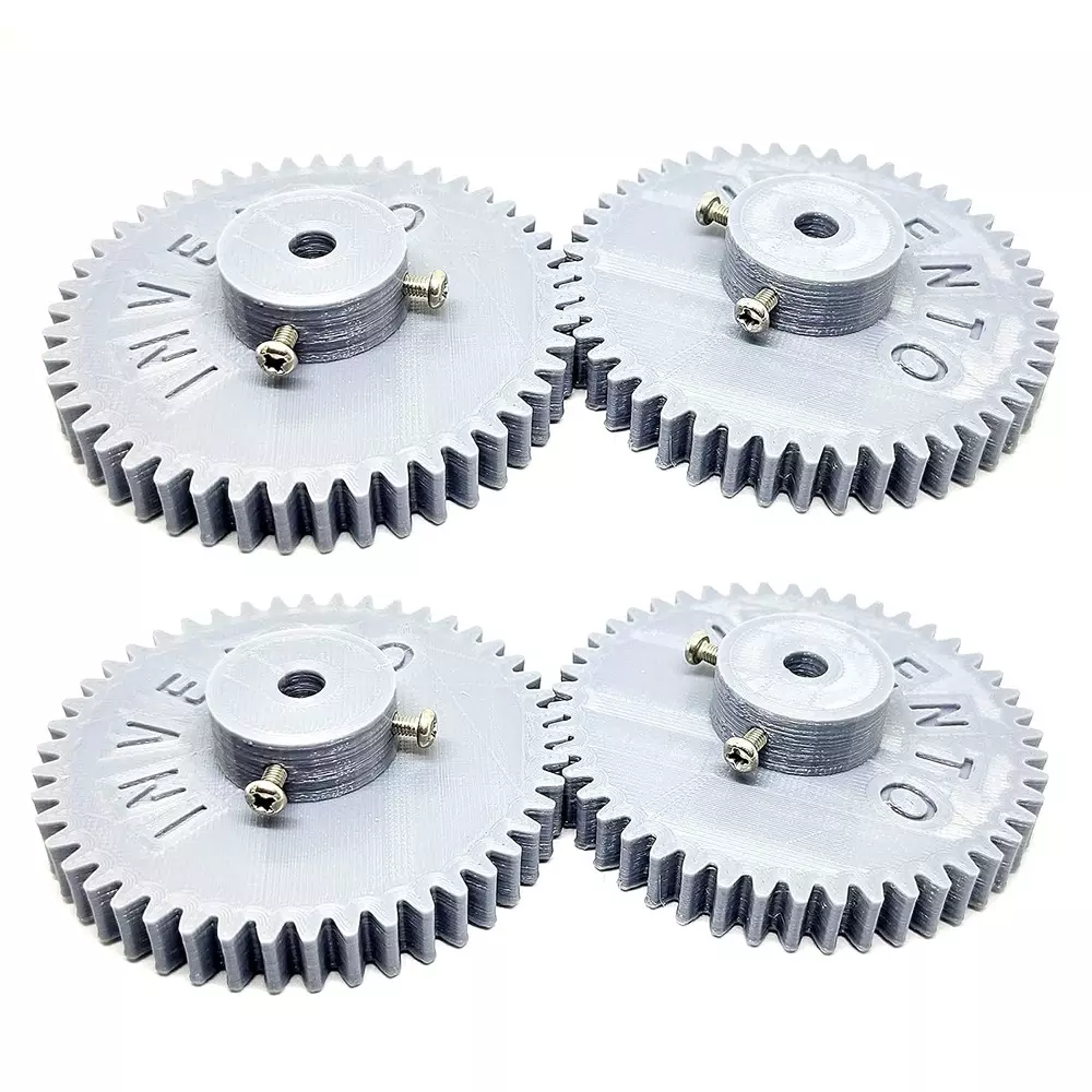 Invento 3D Printed Spur Gear Plastic 46 Teeth 72 mm Outer Diameter 1.5 Module Grey, ISC 2043-1B (Pack of 4 Pcs)