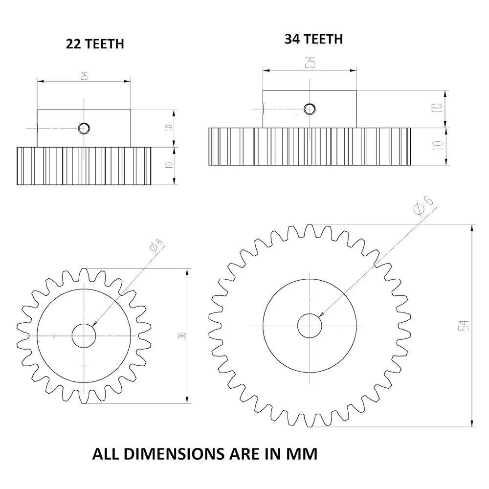 invento-3d-printed-spur-gear-plastic-2234-straight-teeth-3654-mm-outer-diameter-15-module-isc-2046-b12-pack-of-4-kit