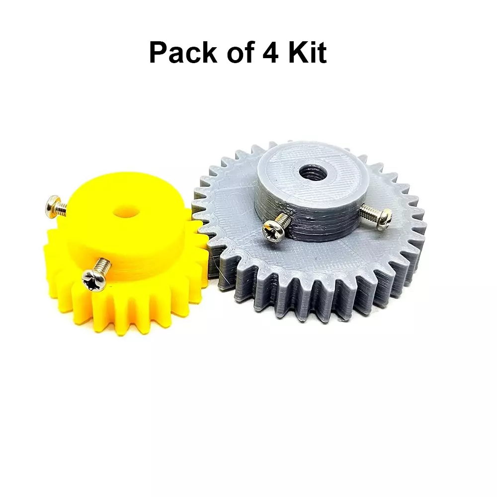 invento-3d-printed-spur-gear-plastic-2234-straight-teeth-3654-mm-outer-diameter-15-module-isc-2048-b12-pack-of-4-kit