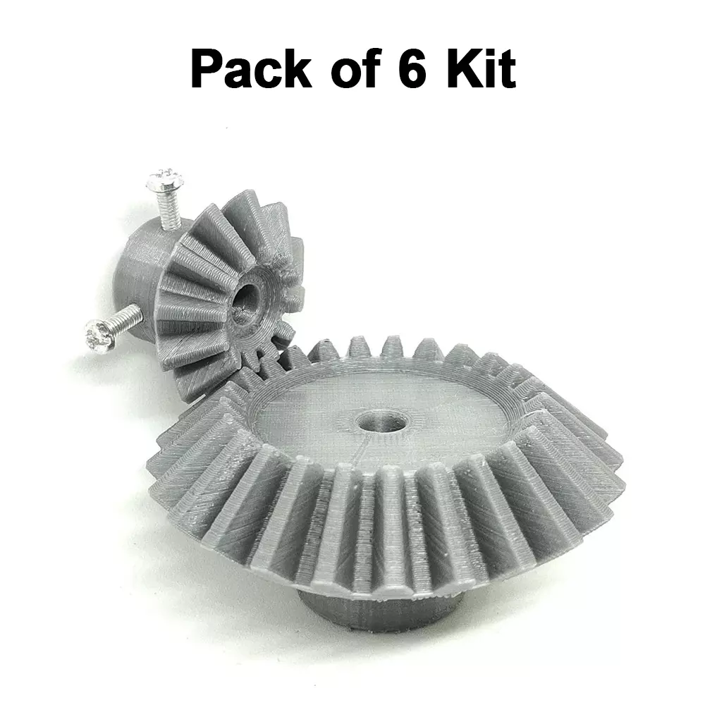 invento-3d-printed-bevel-gear-plastic-straight-1225-teeth-3366-mm-outer-diameter-25-module-grey-isc-1915-2c-8m-pack-of-6-kit