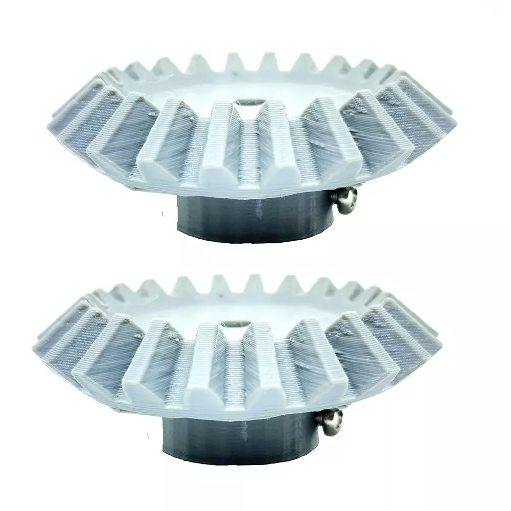 Invento 3D Printed Bevel Gear Plastic Straight 22 Teeth 58 mm Outer Diameter 2.5 Module Grey, ISC 2086-1-5M (Pack of 2 Pcs)