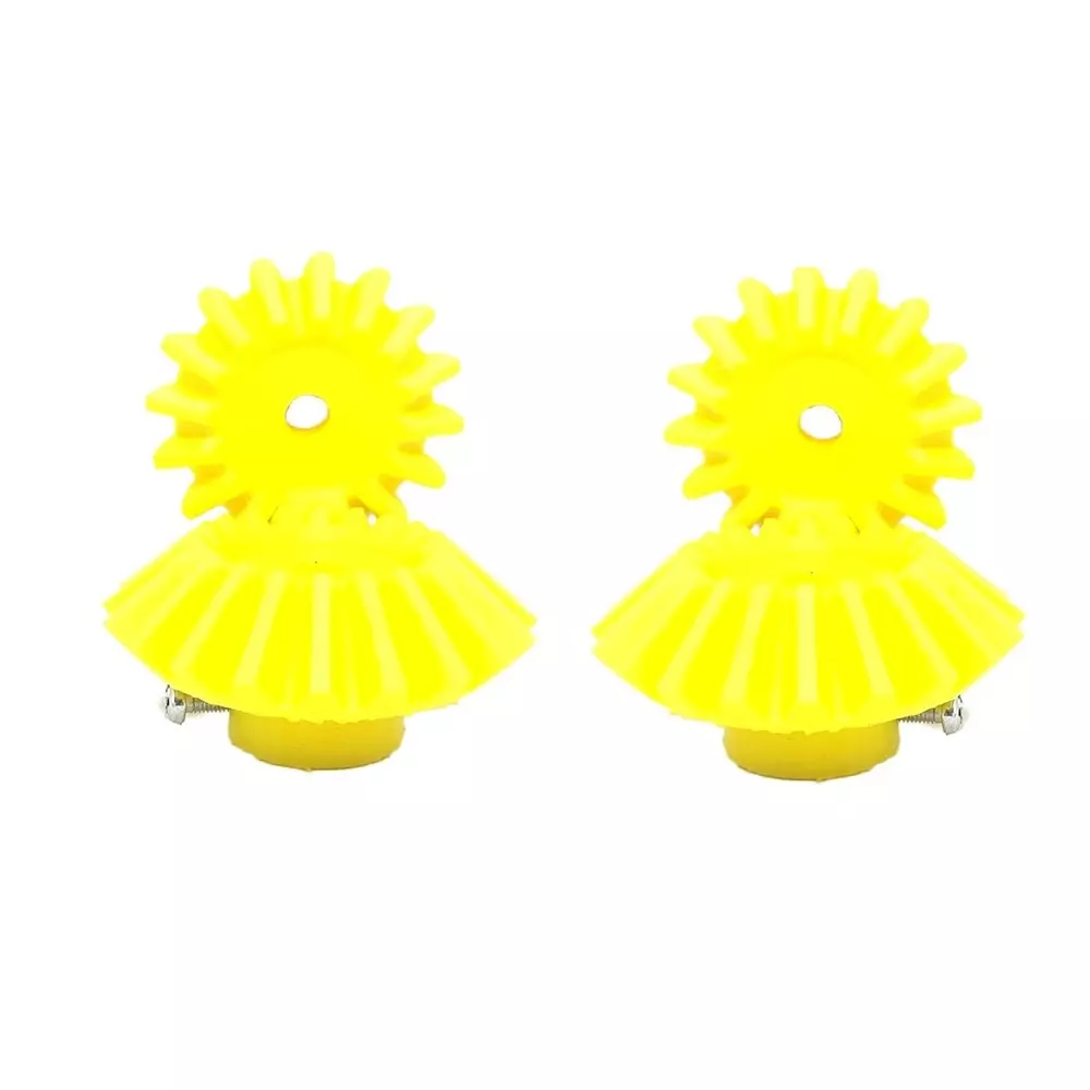 Invento 3D Printed Bevel Gear Plastic 16/20 Teeth & 43/53 mm Outer Diameter 2.5 Module Yellow, ISC 524-A1-5M (Pack of 2 Pair)