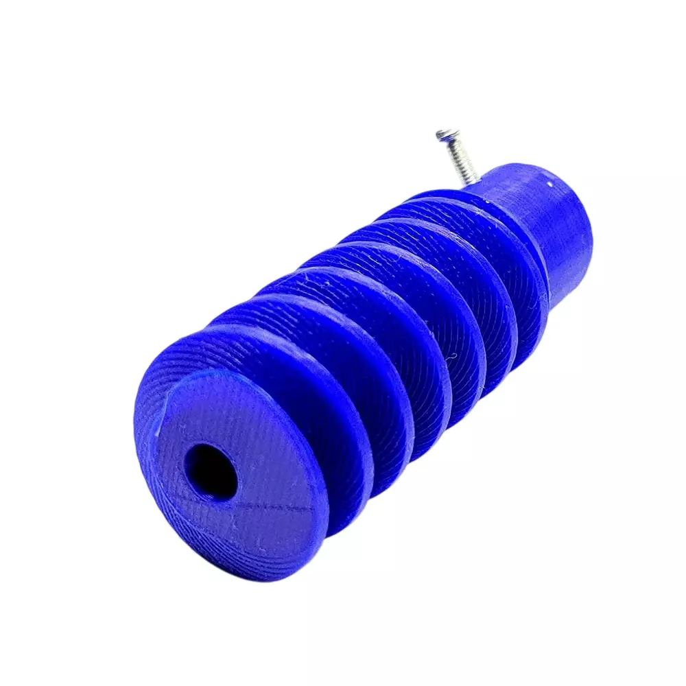 Invento 3D Printed Worm Gear Plastic Spiral 6 Teeth 25 mm Outer Diameter 2.5 Module Blue, ISC 640-3X (Pack of 6 Pcs)