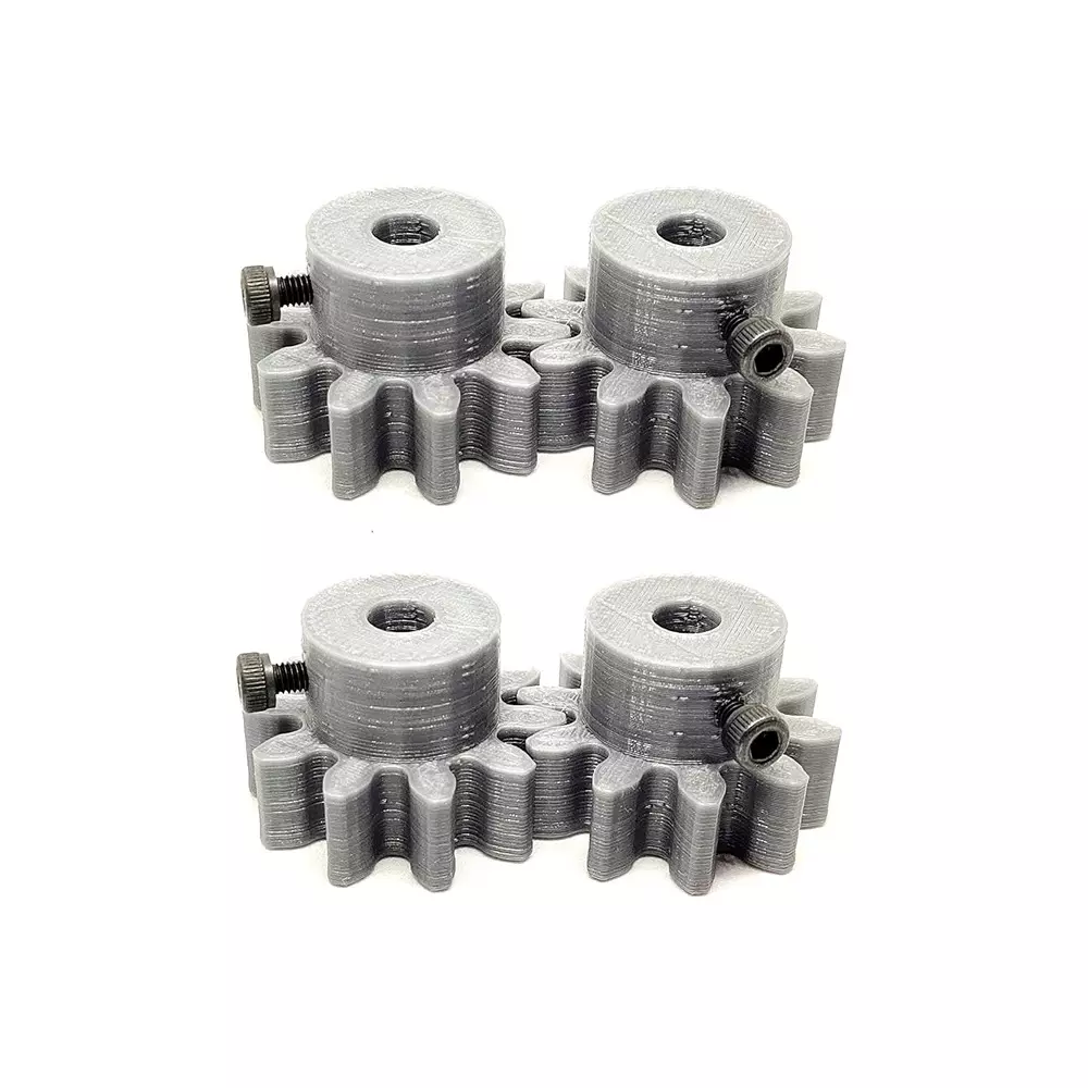 Invento 3D Printed Spur Gear Plastic 10 Teeth 30 mm Outer Diameter 2.5 Module Grey, ISC 1909-A2 (Pack of 4 Pcs)