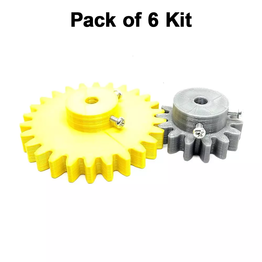 invento-3d-printed-spur-gear-plastic-14-teeth-40-mm-26-teeth-70-mm-25-module-grey-yellow-isc-1916-7c-8m-pack-of-6-kit