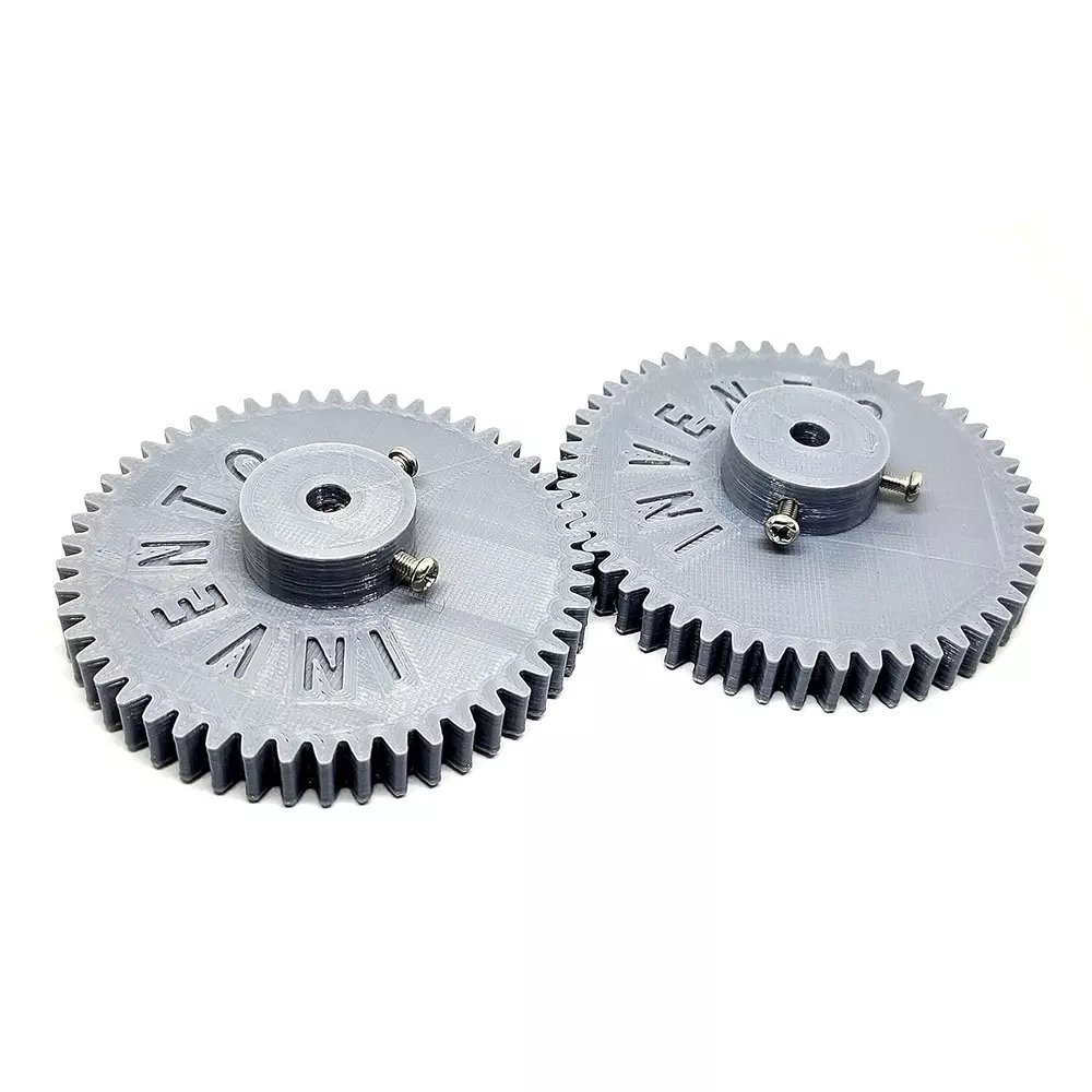 Invento 3D Printed Spur Gear Plastic 50 Teeth 78 mm Outer Diameter 1.5 Module Grey, ISC 2044-1A (Pack of 2 Pcs)