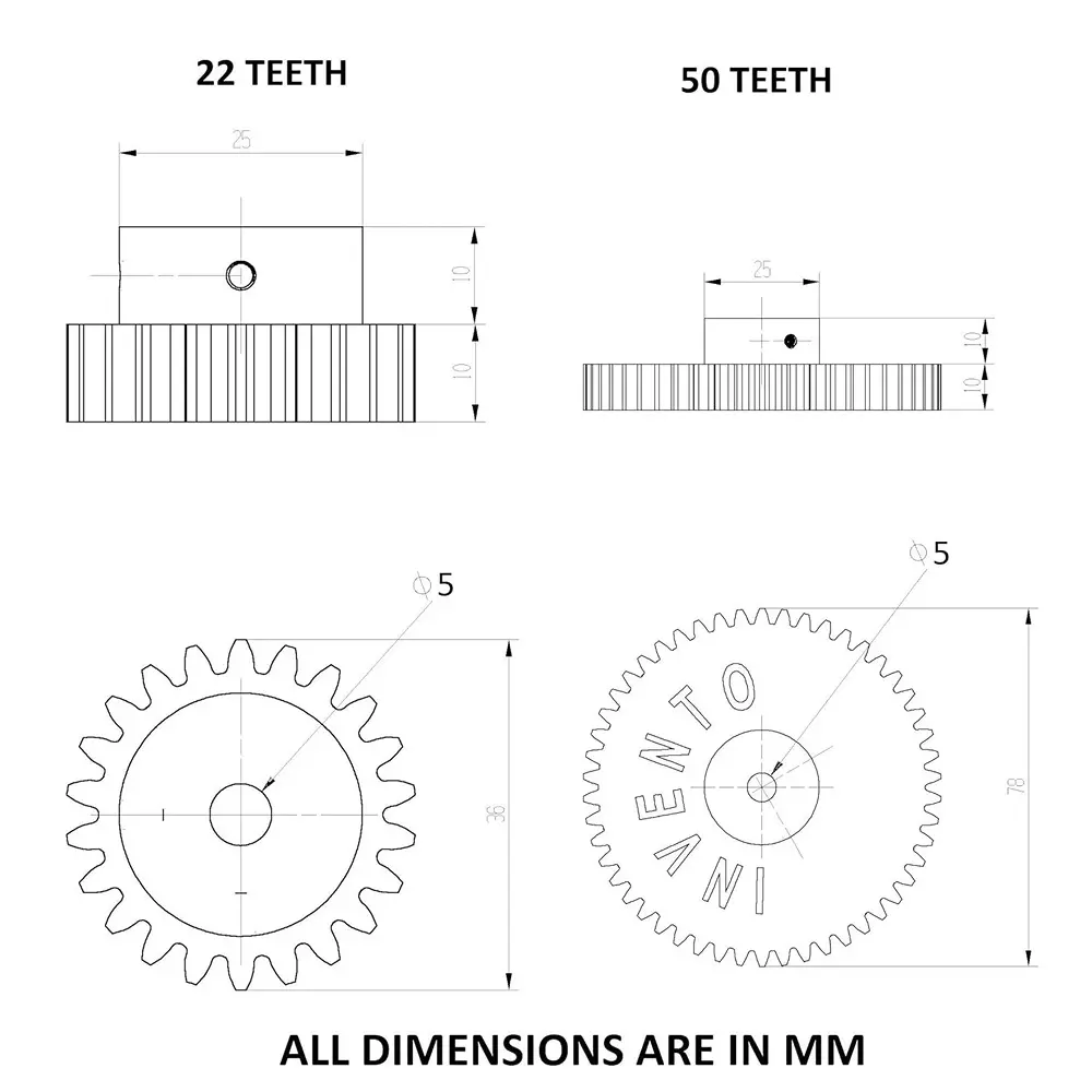 invento-3d-printed-spur-gear-plastic-2250-straight-teeth-3678-mm-outer-diameter-15-module-isc-2048-b16-pack-of-4-kit