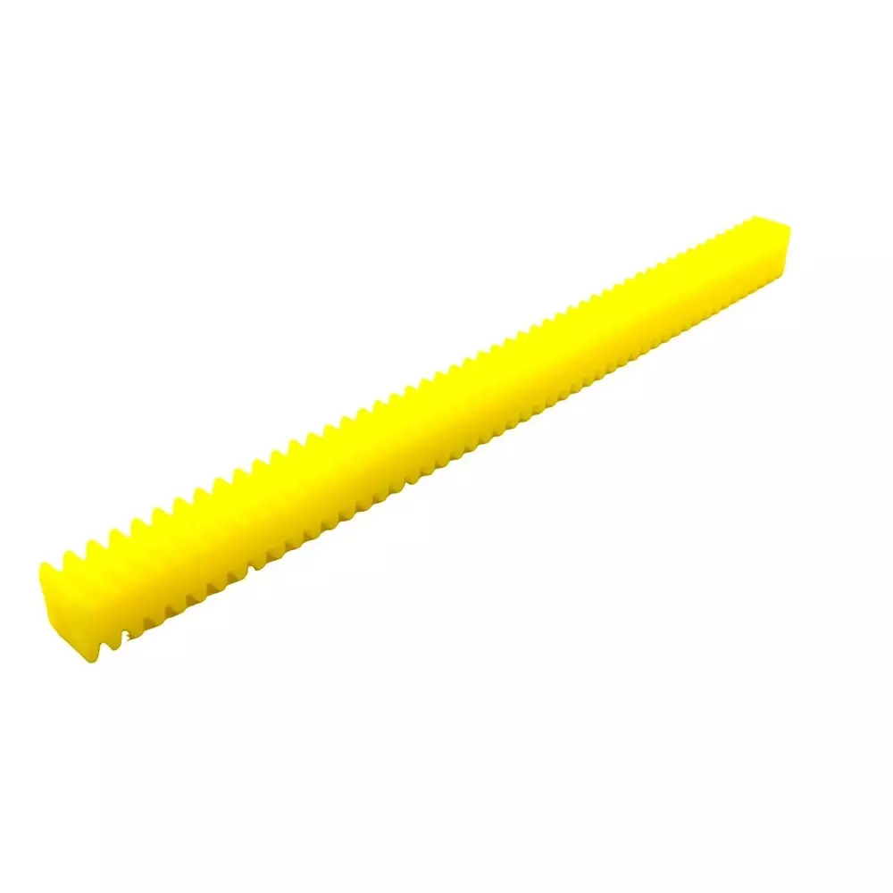 Invento Double-Sided Linear Rack Gear Strip Plastic 50 Teeth 230 mm (9 inch) Length 16 mm Width Yellow, ISC 175-X5 (Pack of 10 Pcs)