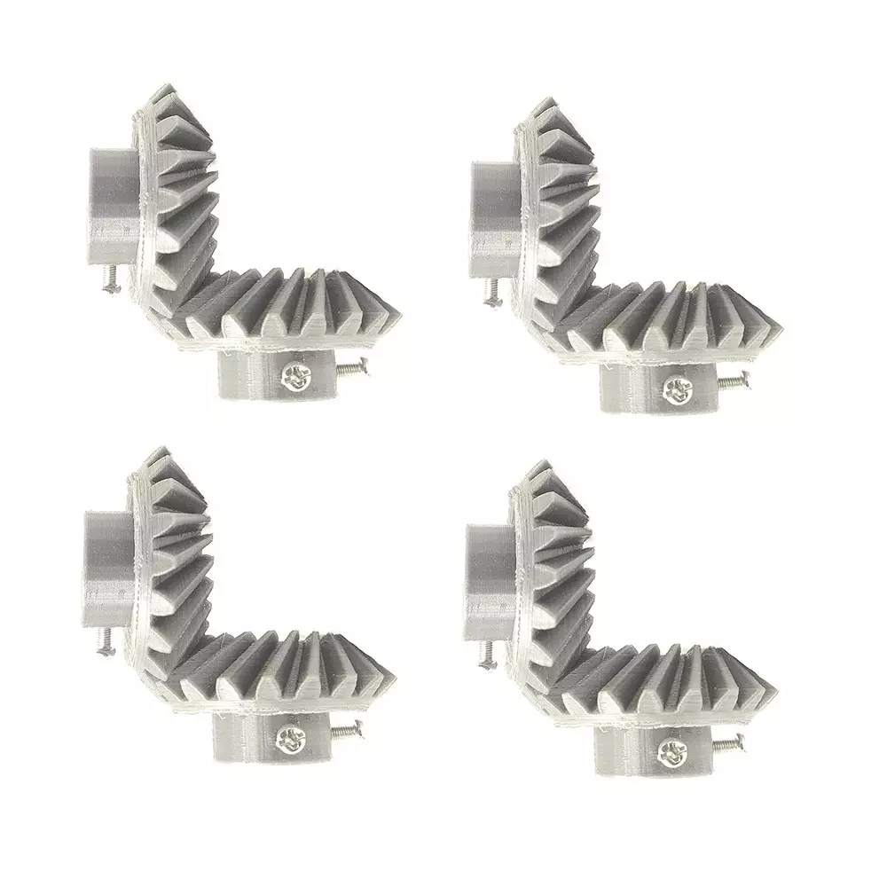 Invento 3D Printed Bevel Gear Plastic Helical 20 Teeth 53 mm Outer Diameter 2.5 Module Grey, ISC 1903-Y2 (Pack of 4 Pair)