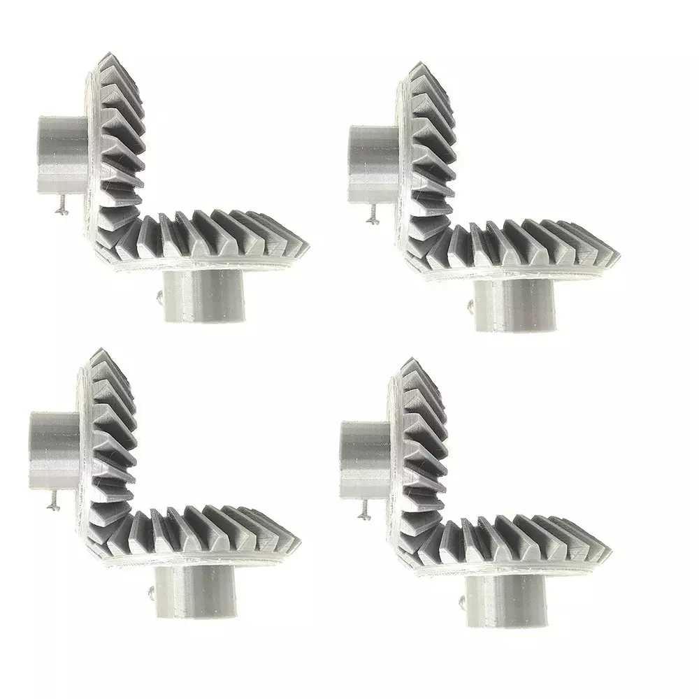 Invento 3D Printed Bevel Gear Plastic Helical 25 Teeth 66 mm Outer Diameter 2.5 Module Grey, ISC 1904-Y2 (Pack of 4 Pair)