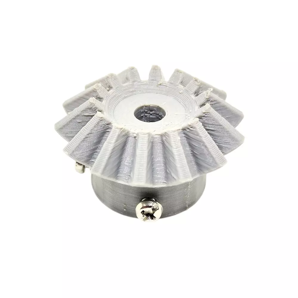 Invento 3D Printed Bevel Gear Plastic Straight 14 Teeth 38 mm Outer Diameter 2.5 Module Grey, ISC 2084-5-5M (Pack of 10 Pcs)