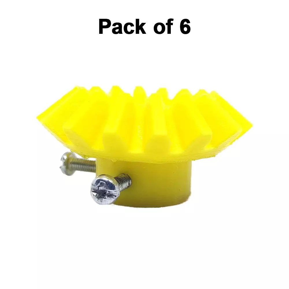 invento-3d-printed-bevel-gear-plastic-16-teeth-43-mm-outer-diameter-25-module-yellow-isc-525-3-pack-of-6-pcs