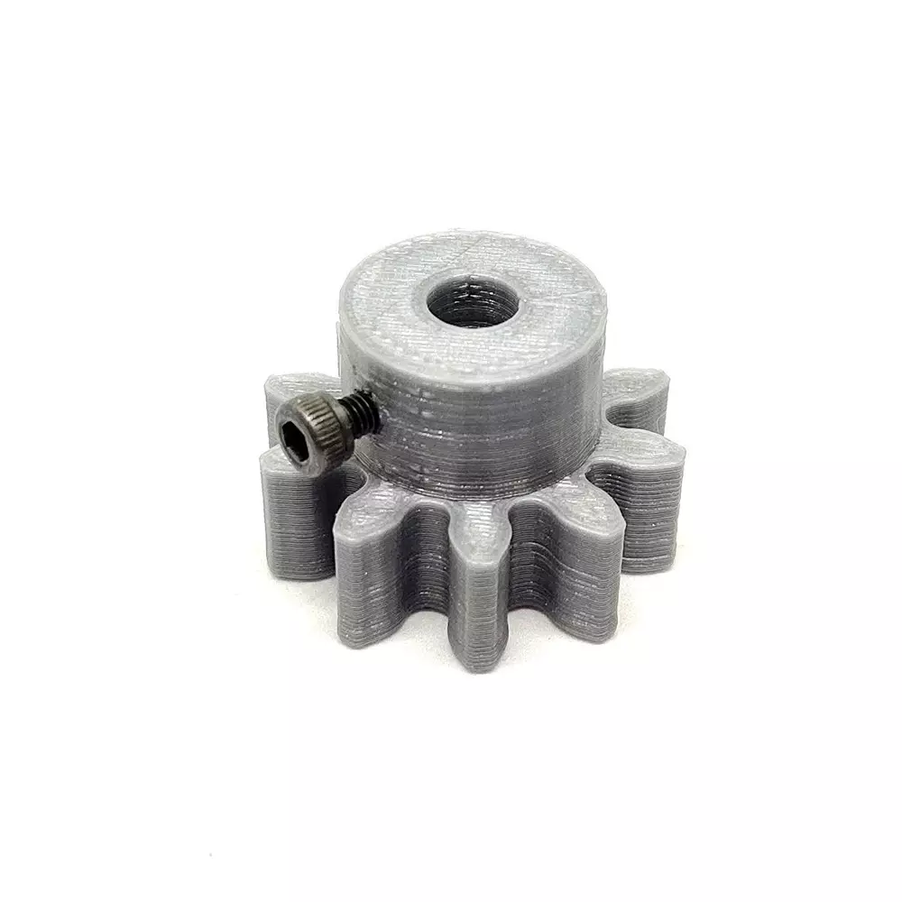 Invento 3D Printed Spur Gear Plastic 10 Teeth 30 mm Outer Diameter 2.5 Module Grey, ISC 1909-A4 (Pack of 8 Pcs)