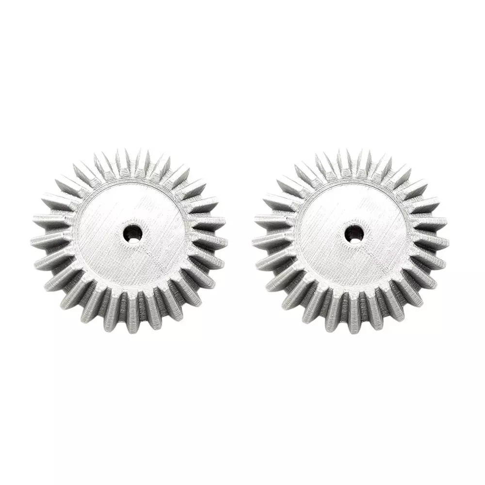 Invento 3D Printed Bevel Gear Plastic Straight 25 Teeth 66 mm Outer Diameter 2.5 Module Grey, ISC 1900-X1 (Pack of 2 Pcs)