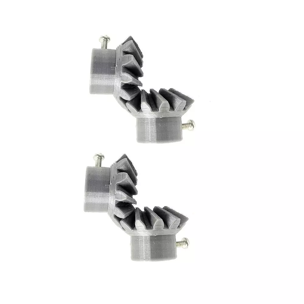 Invento 3D Printed Bevel Gear Plastic Helical 12 Teeth 33 mm Outer Diameter 2.5 Module Grey, ISC 1901-Y1 (Pack of 2 Pair)