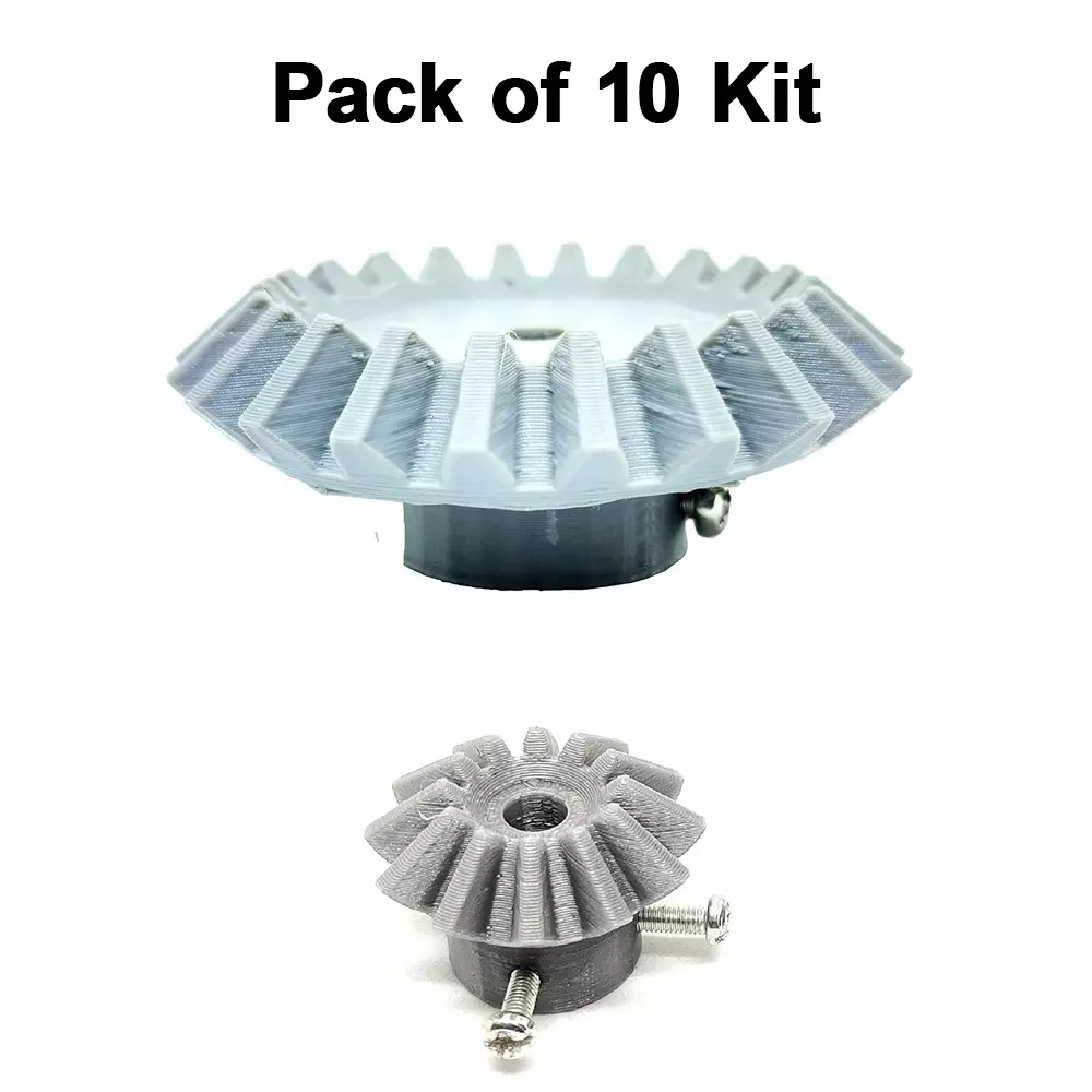 invento-3d-printed-bevel-gear-plastic-straight-1222-teeth-3358-mm-outer-diameter-25-module-grey-silver-isc-1915-7e-5m-pack-of-10-kit