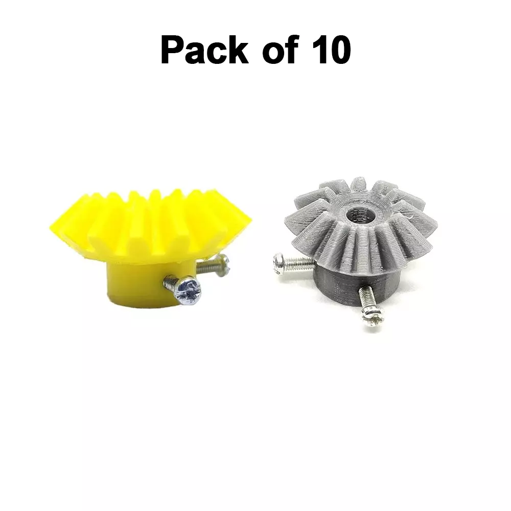 invento-3d-printed-bevel-gear-plastic-straight-1216-teeth-3343-mm-outer-diameter-25-module-grey-yellow-isc-1915-e-8m-pack-of-10-pcs