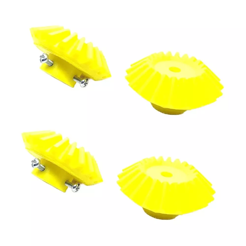 Invento 3D Printed Bevel Gear Plastic 20 Teeth 53 mm Outer Diameter 2.5 Module Yellow, ISC 524-Y2 (Pack of 4 Pcs)