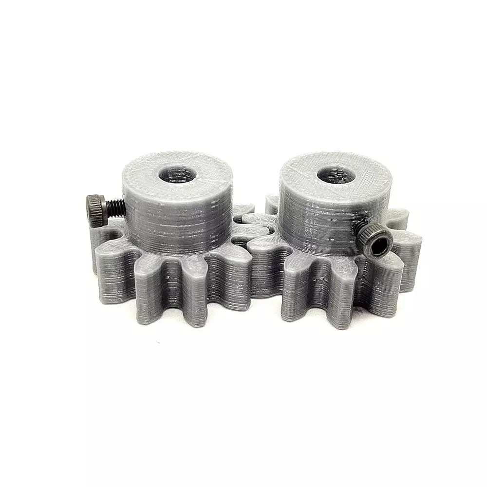 Invento 3D Printed Spur Gear Plastic 10 Teeth 30 mm Outer Diameter 2.5 Module Grey, ISC 1909-A1 (Pack of 2 Pcs)