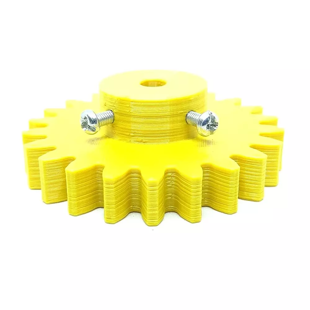 invento-3d-printed-spur-gear-plastic-22-teeth-60-mm-outer-diameter-25-module-yellow-isc-1912-a5-pack-of-10-pcs