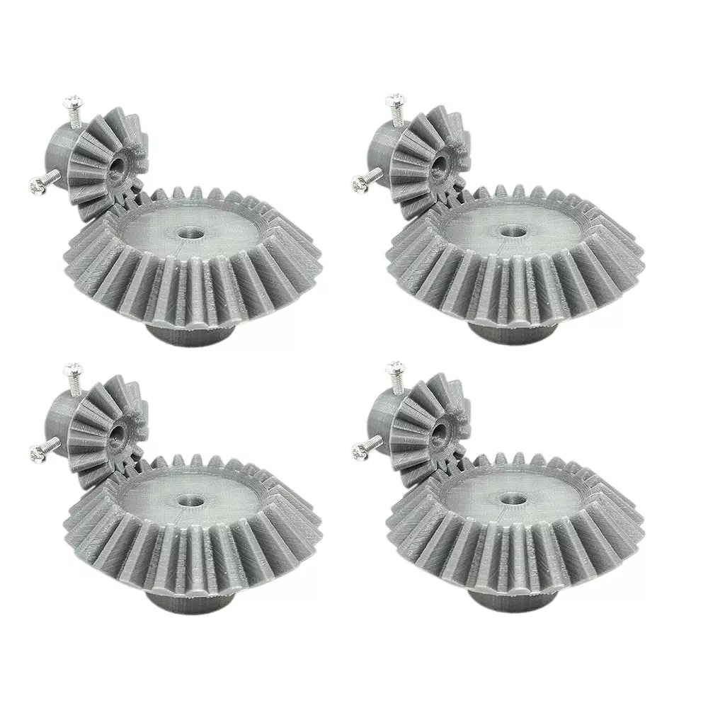 Invento 3D Printed Bevel Gear Plastic Straight 12/25 Teeth & 33/66 mm Outer Diameter 2.5 Module Grey, ISC 1915-2B (Pack of 4 Kit)