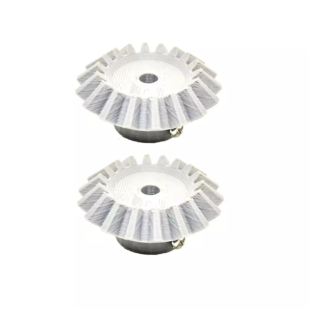 Invento 3D Printed Bevel Gear Plastic Straight 18 Teeth 48 mm Outer Diameter 2.5 Module Grey, ISC 2085-1 (Pack of 2 Pcs)