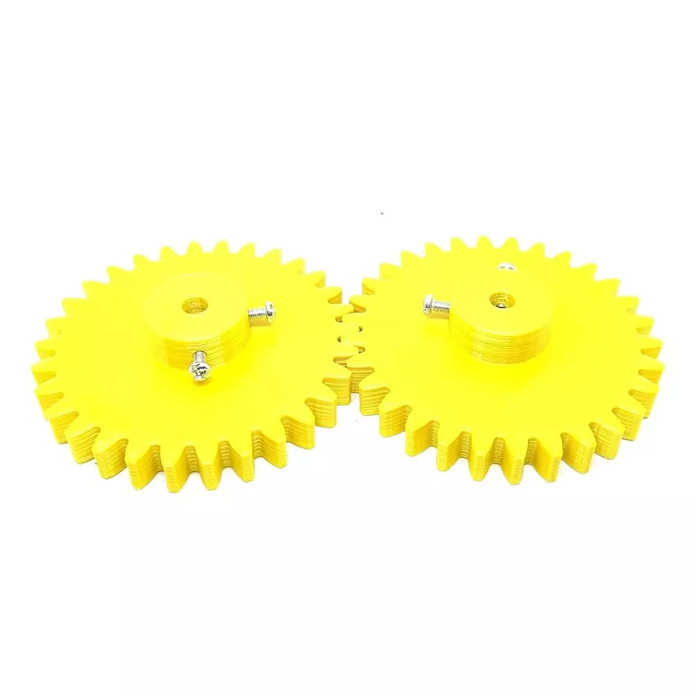 Invento 3D Printed Spur Gear Plastic 30 Teeth 80 mm Outer Diameter 2.5 Module Yellow, ISC 1914-A1 (Pack of 2 Pcs)