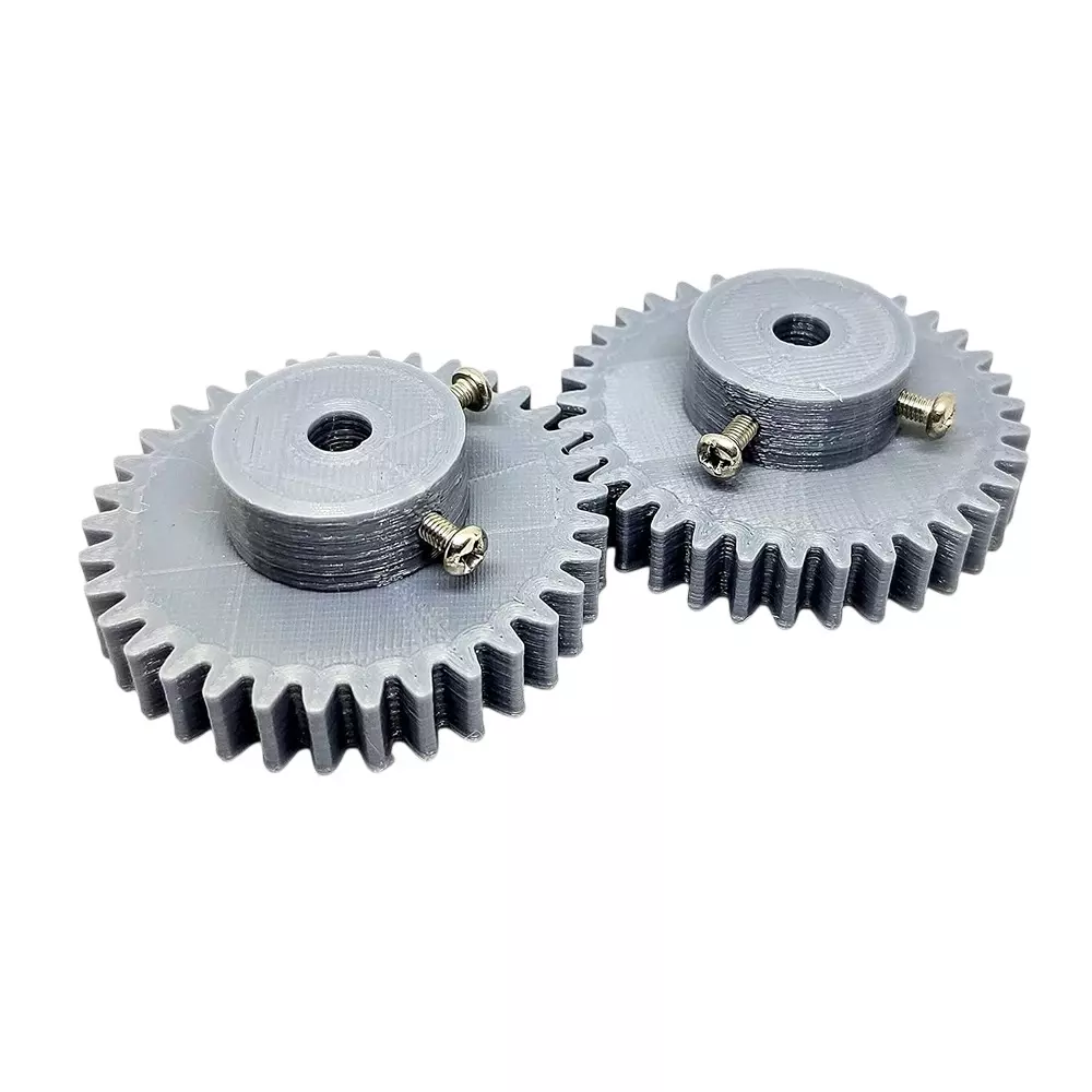 Invento 3D Printed Spur Gear Plastic 34 Teeth 1.5 Module 54 mm Outer Diameter 5 mm Compatible Shaft Size, ISC 2040-2A (Pack of 2 Pcs)