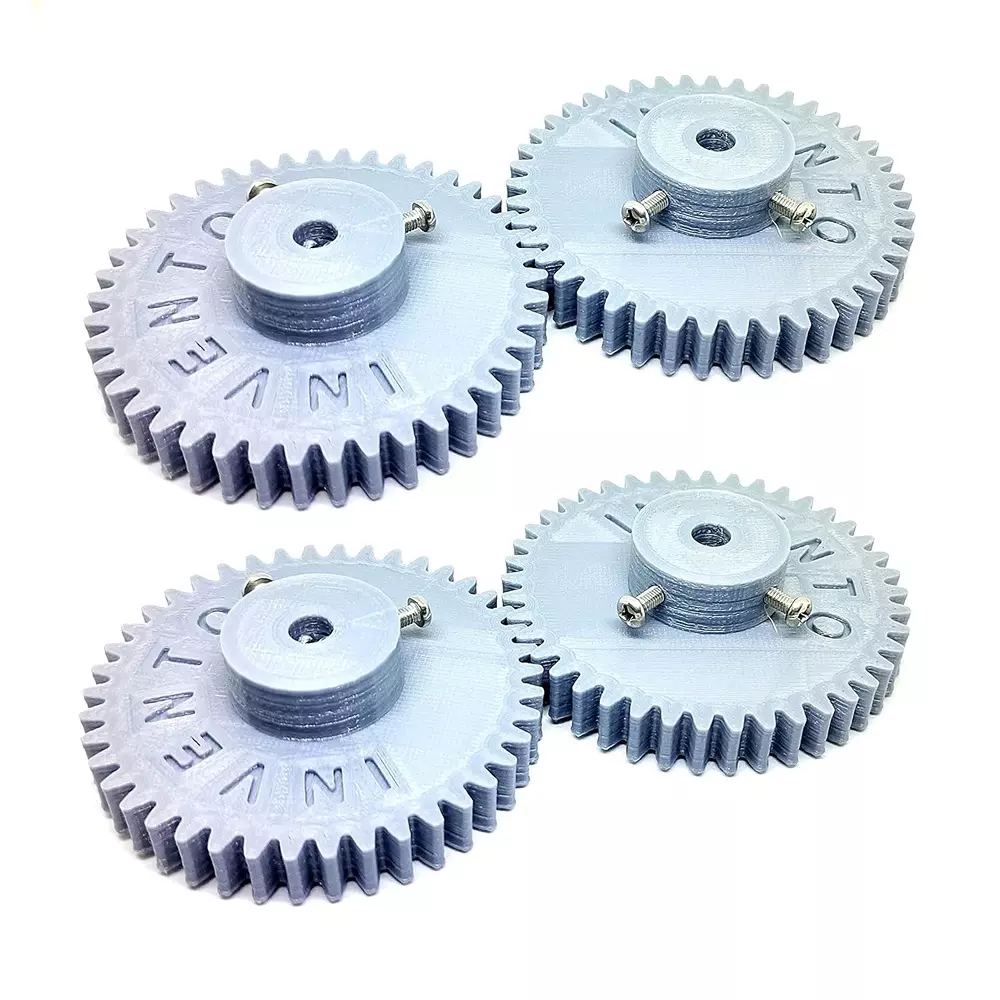 Invento 3D Printed Spur Gear Plastic 42 Teeth 66 mm Outer Diameter 1.5 Module Grey, ISC 2042-1B (Pack of 4 Pcs)