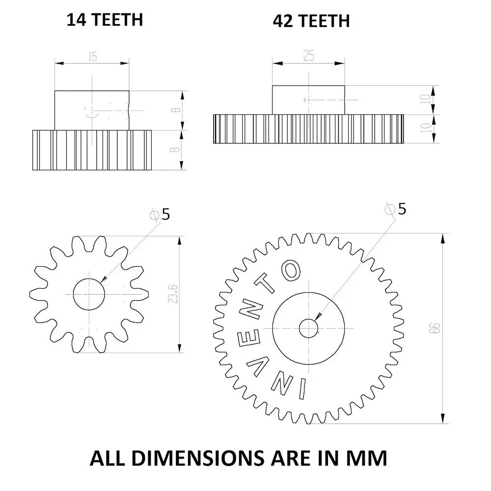 invento-3d-printed-spur-gear-plastic-1442-straight-teeth-2466-mm-outer-diameter-15-module-isc-2048-b6-pack-of-4-kit