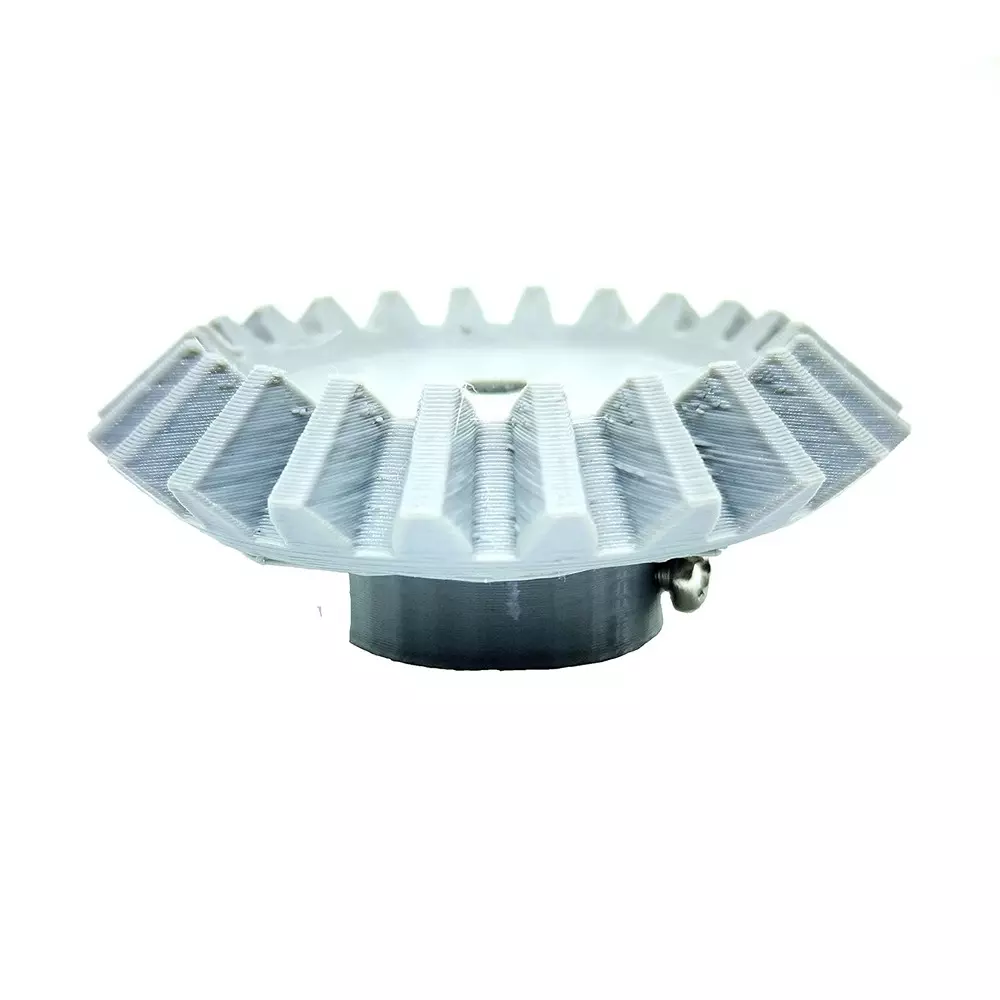 Invento 3D Printed Bevel Gear Plastic Straight 22 Teeth 58 mm Outer Diameter 2.5 Module Grey, ISC 2086-5M