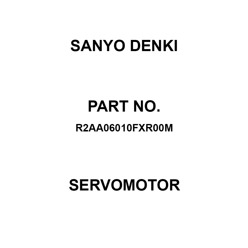 Sanyo Denki ServoMotor Flange Mounting 200 V, R2AA06010FXR00M