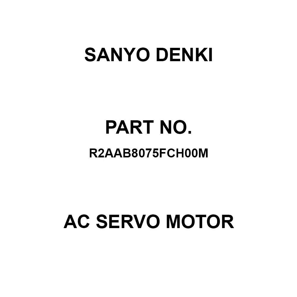 Sanyo Denki AC Servo Motor Flange Mounting 200 V, R2AAB8075FCH00M