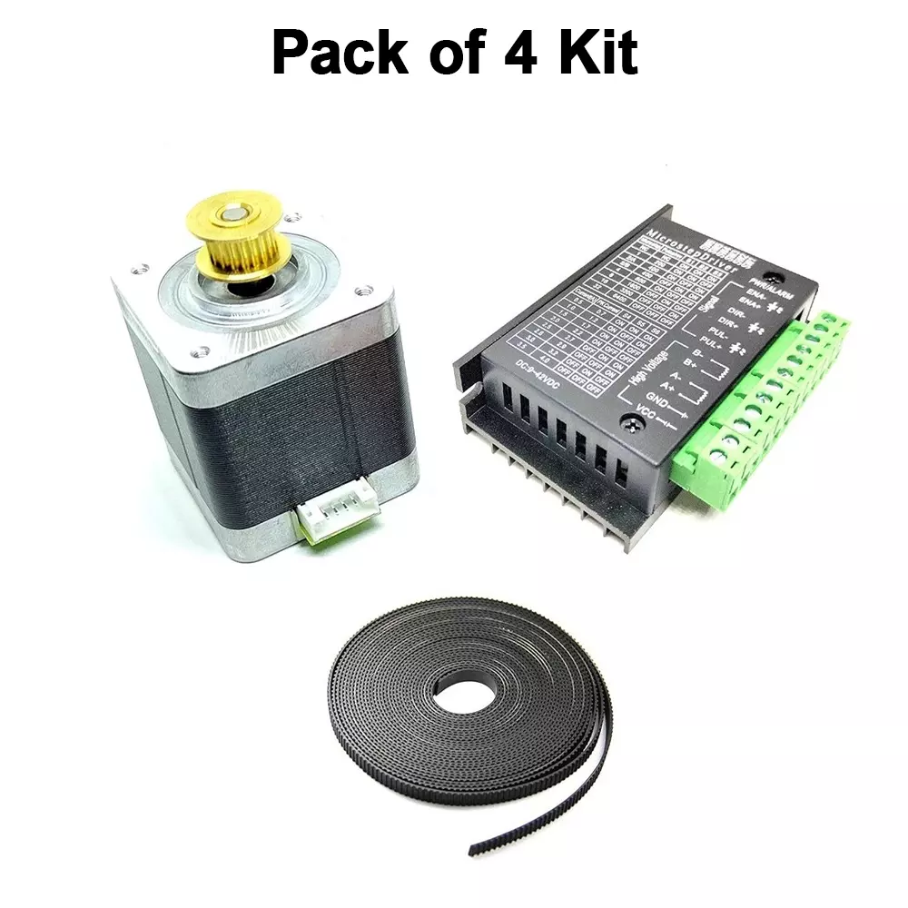 invento-nema-17-bipolar-stepper-motor-5-kg-cm-torque-with-inbuilt-20-teeth-gt2-pulley-tb6600-stepper-driver-8-m-gt2-belt-isc-004-a-e2-pack-of-4-kit