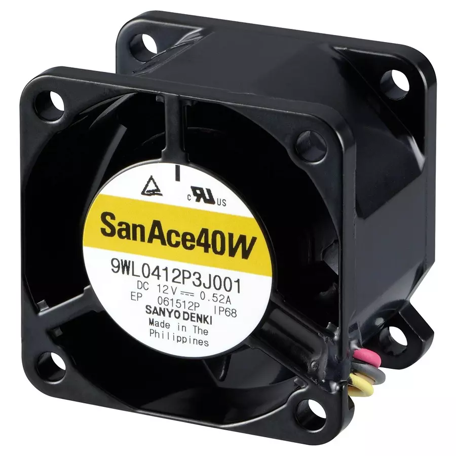SANYO DENKI AXIAL FAN, 92MM, 24VDC, 77.7CFM, 44DBA, 9WL0924P4J001