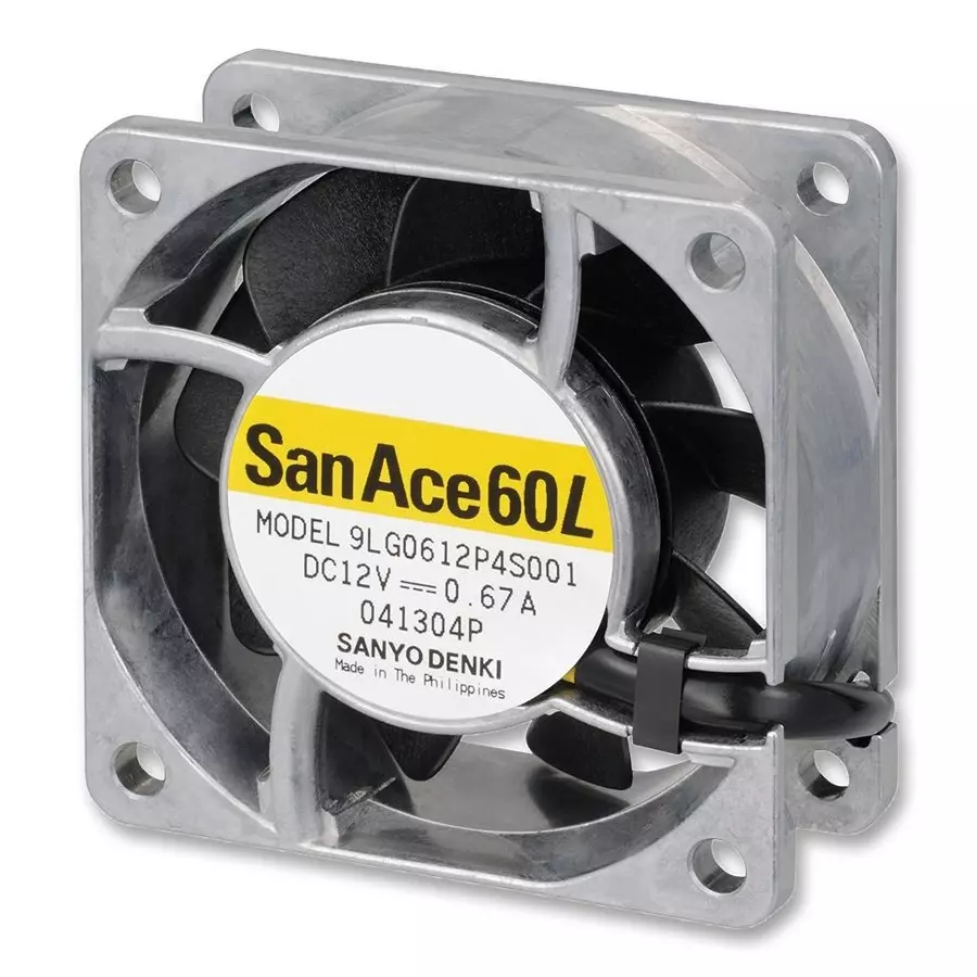 SANYO DENKI FAN, 60X60X25MM, 24VDC, 27.5CFM, 35DBA, 9LG0624P4H001