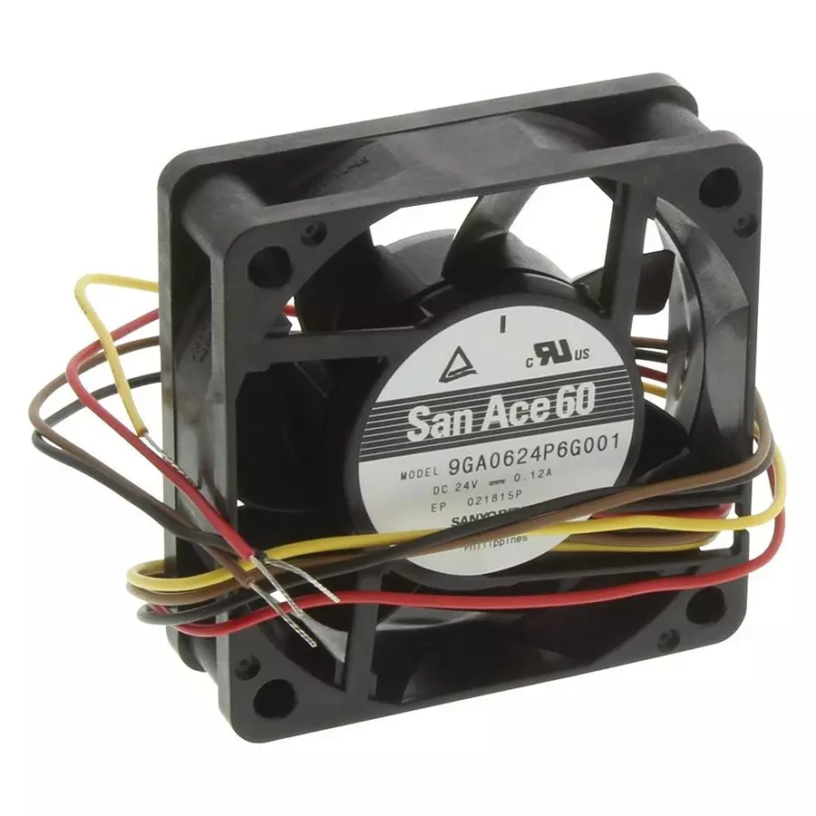 SANYO DENKI AXIAL FAN, 60MM, 24VDC, 31.1CFM, 43DBA, 9GA0624P6G001