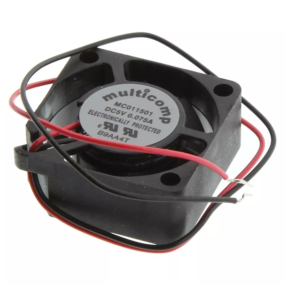 MULTICOMP Axial Fan, 25mm, 5VDC, 3Cfm, 16Dba, MC011501