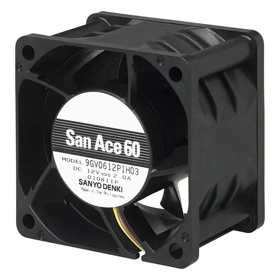 SANYO DENKI AXIAL FAN, 60MM, 24VDC, 84CFM, 66DBA, 9GV0624P1G031
