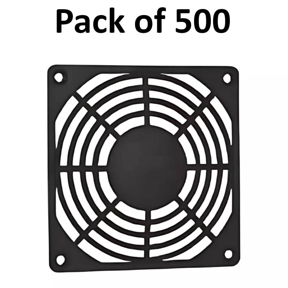 Elettro Fan Finger Guard Square Shape Screw Fit Black ABS Body, Size 80x80 mm, ETFG-06 (Pack of 500)