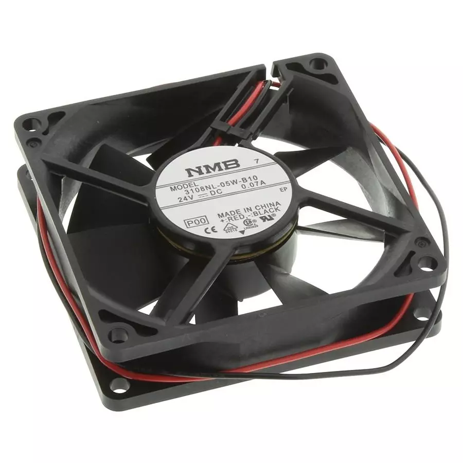 NMB TECHNOLOGIES AXIAL FAN, 80MM, 24VDC, 27.5CFM, 27DB, 08020SA-24J-EA-00