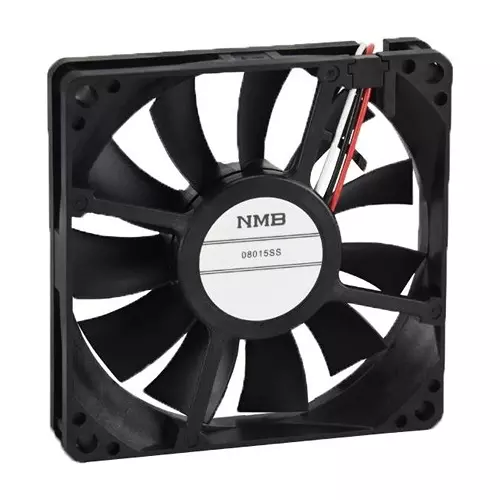 NMB TECHNOLOGIES DC AXIAL FAN, 80MM, 12V, 26.8CFM, 27.5DB, 08015SS-12L-AA-00