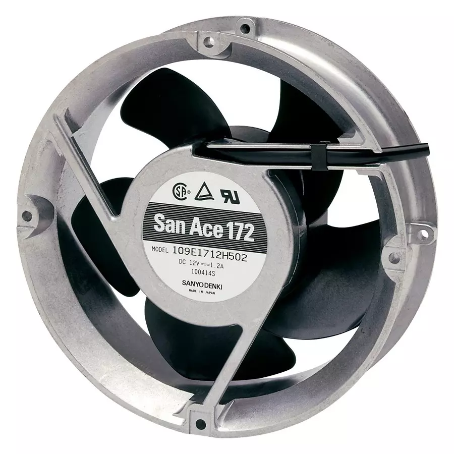 SANYO DENKI AXIAL FAN, 172MM, 24VDC, 300CFM, 55DBA, 109E1724K502