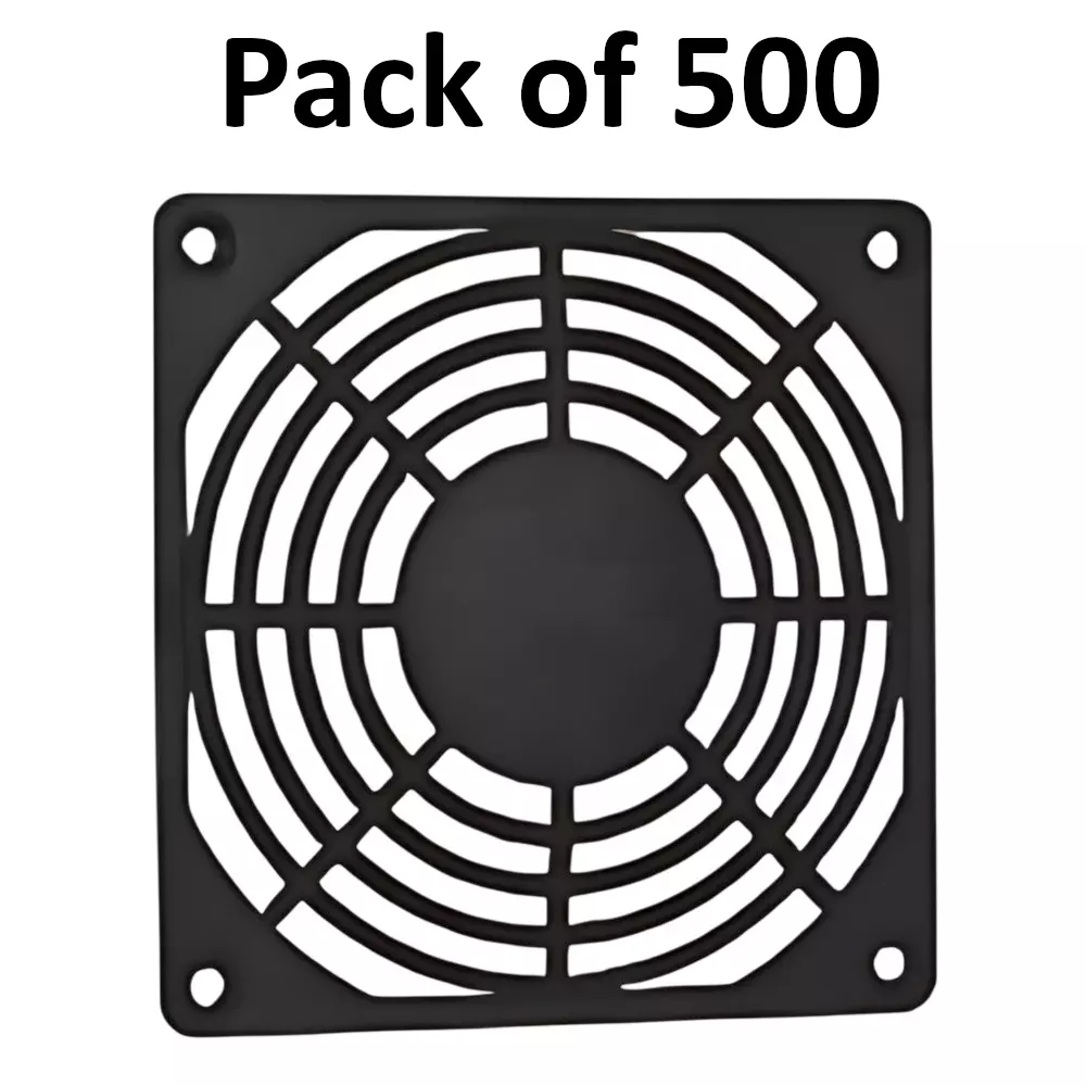 Elettro Fan Finger Guard Square Shape Screw Fit Black ABS Body, Size 92x92 mm, ETFG-07 (Pack of 500)