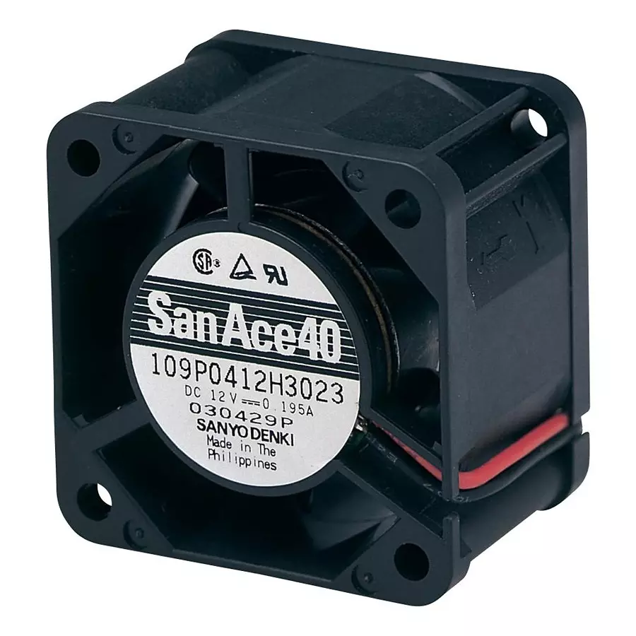 SANYO DENKI AXIAL FAN, 40MM, 24VDC, 14.8CFM, 42DBA, 109P0424G3013