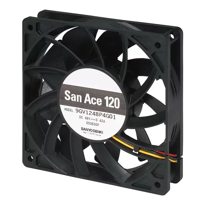 SANYO DENKI AXIAL FAN, 120MM, 12VDC, 171CFM, 58DBA, 9GV1212P4G01