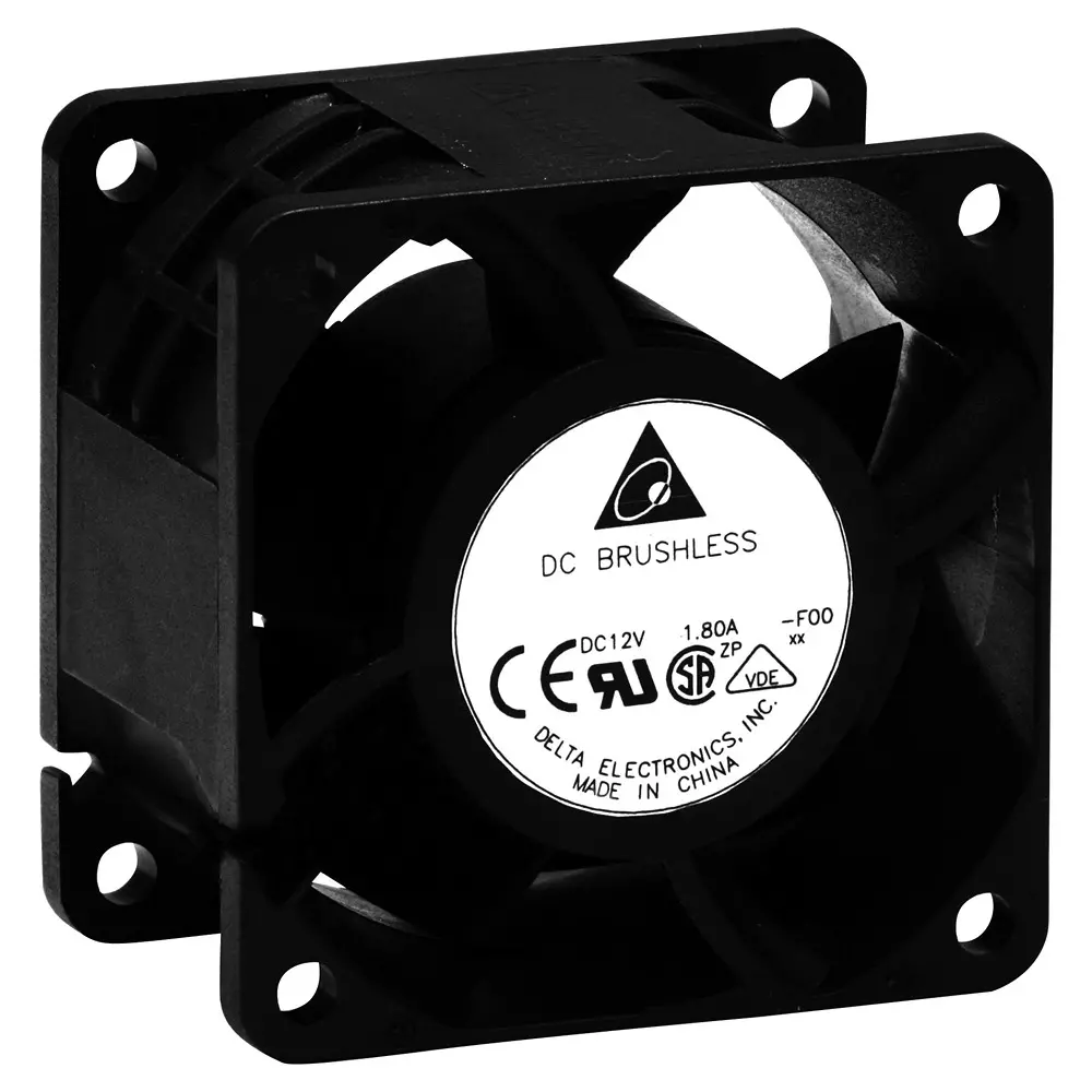 DELTA ELECTRONICS Axial Fan, 120mm, 12V, 95.14Cfm, 41.5Dba, AFB1212HH